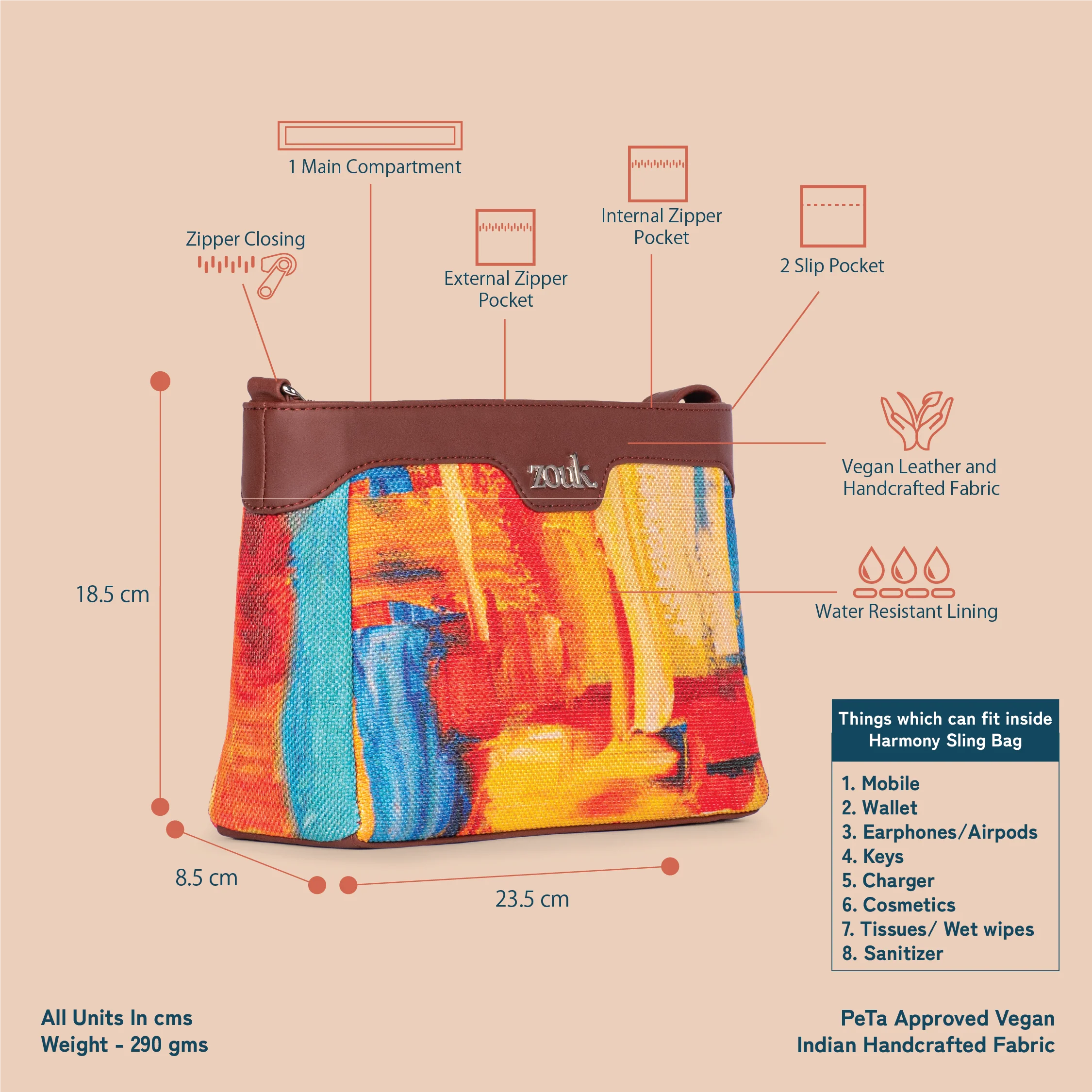 Abstract Amaze Harmony Sling Bag - Image 4