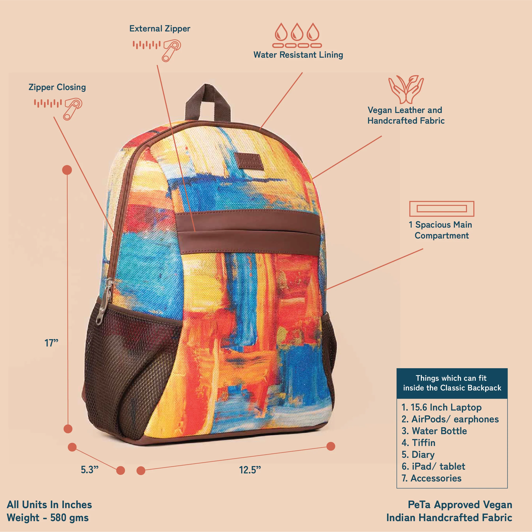 Abstract Amaze Men's Classic Backpack - Image 3