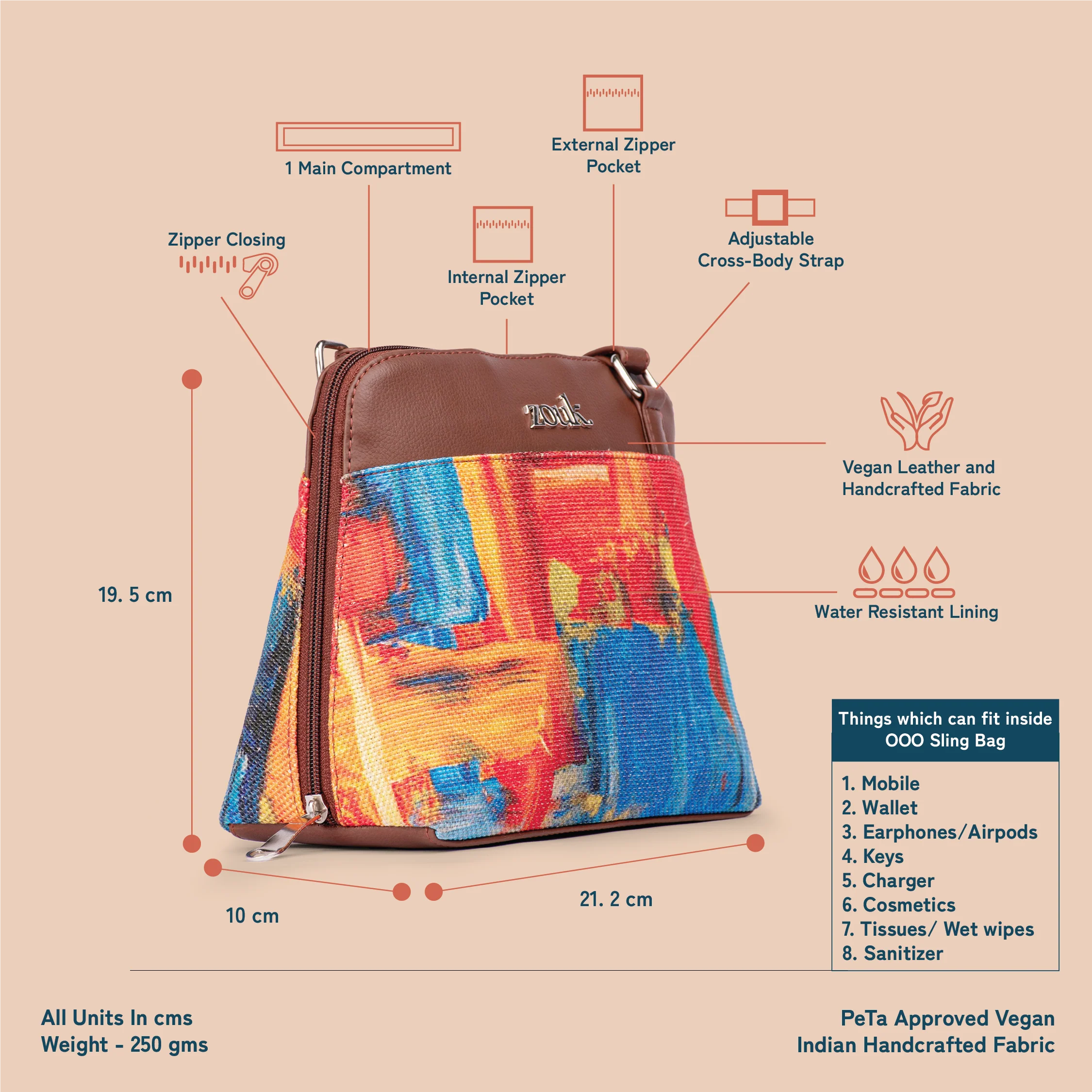 Abstract Amaze OOO Sling Bag - Image 5