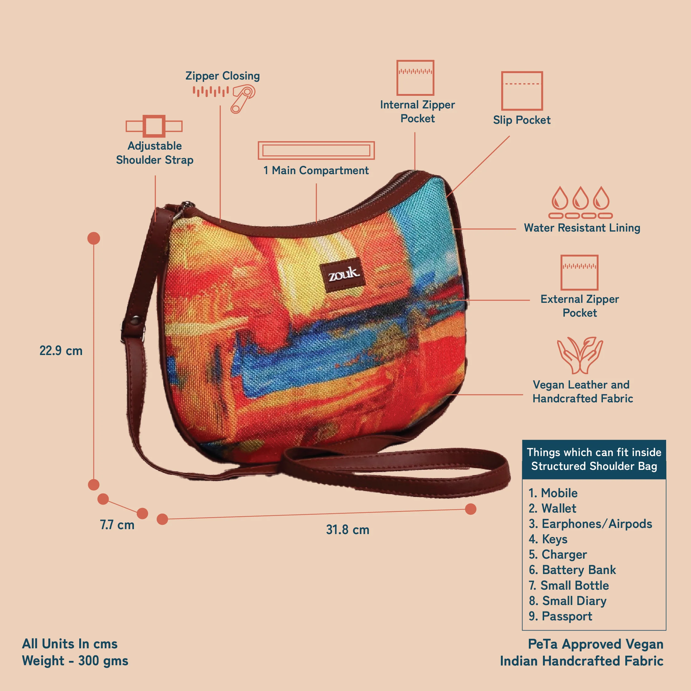 Abstract Amaze Structured Shoulder Bag - Image 5