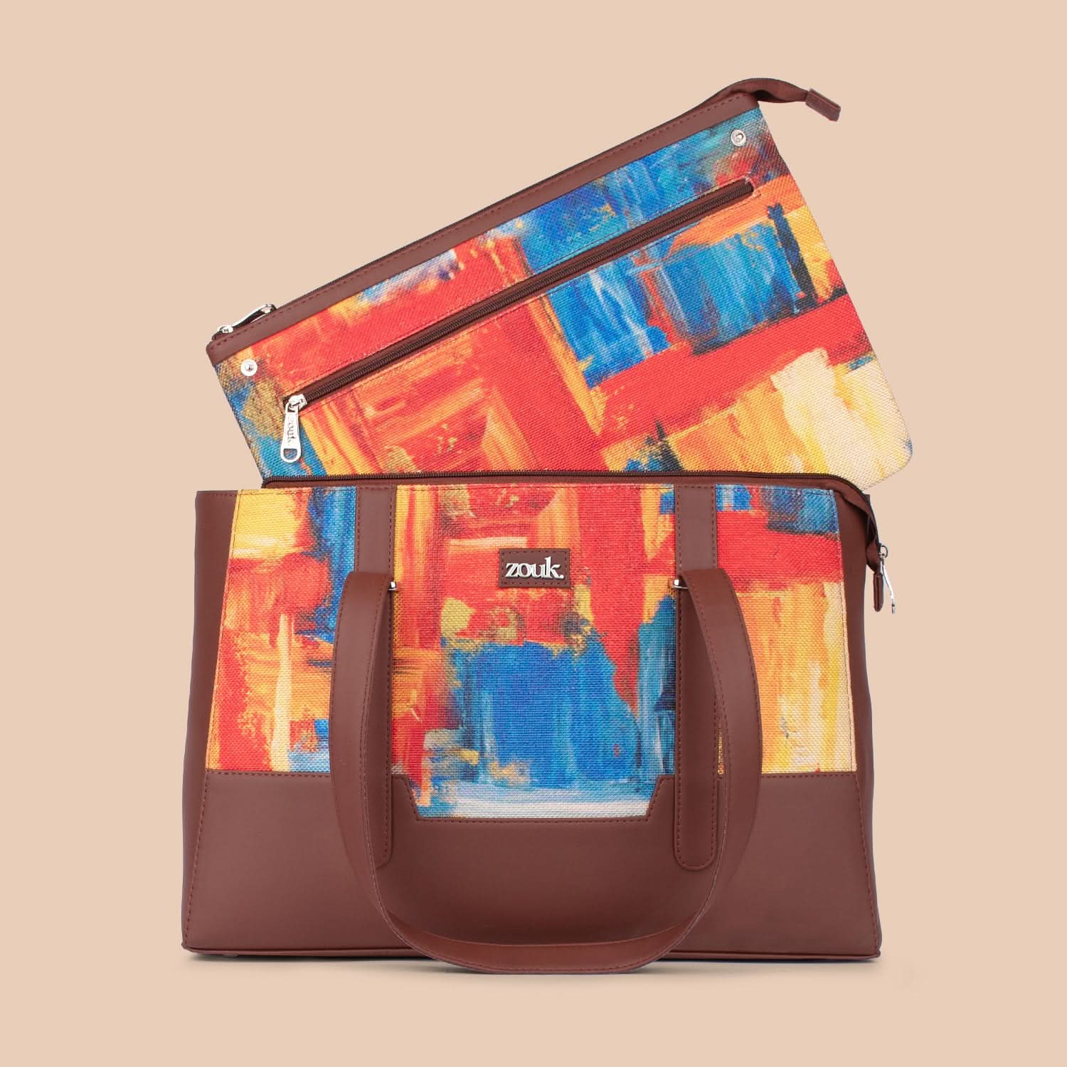 Zouk Abstract Amaze Maya Multitasker ToteĀ Bag - Image 3