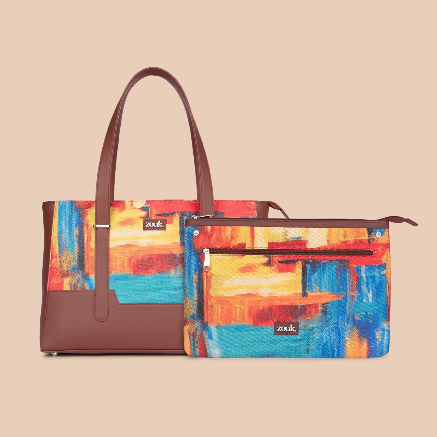 Zouk Abstract Amaze Maya Multitasker ToteĀ Bag - Image 5