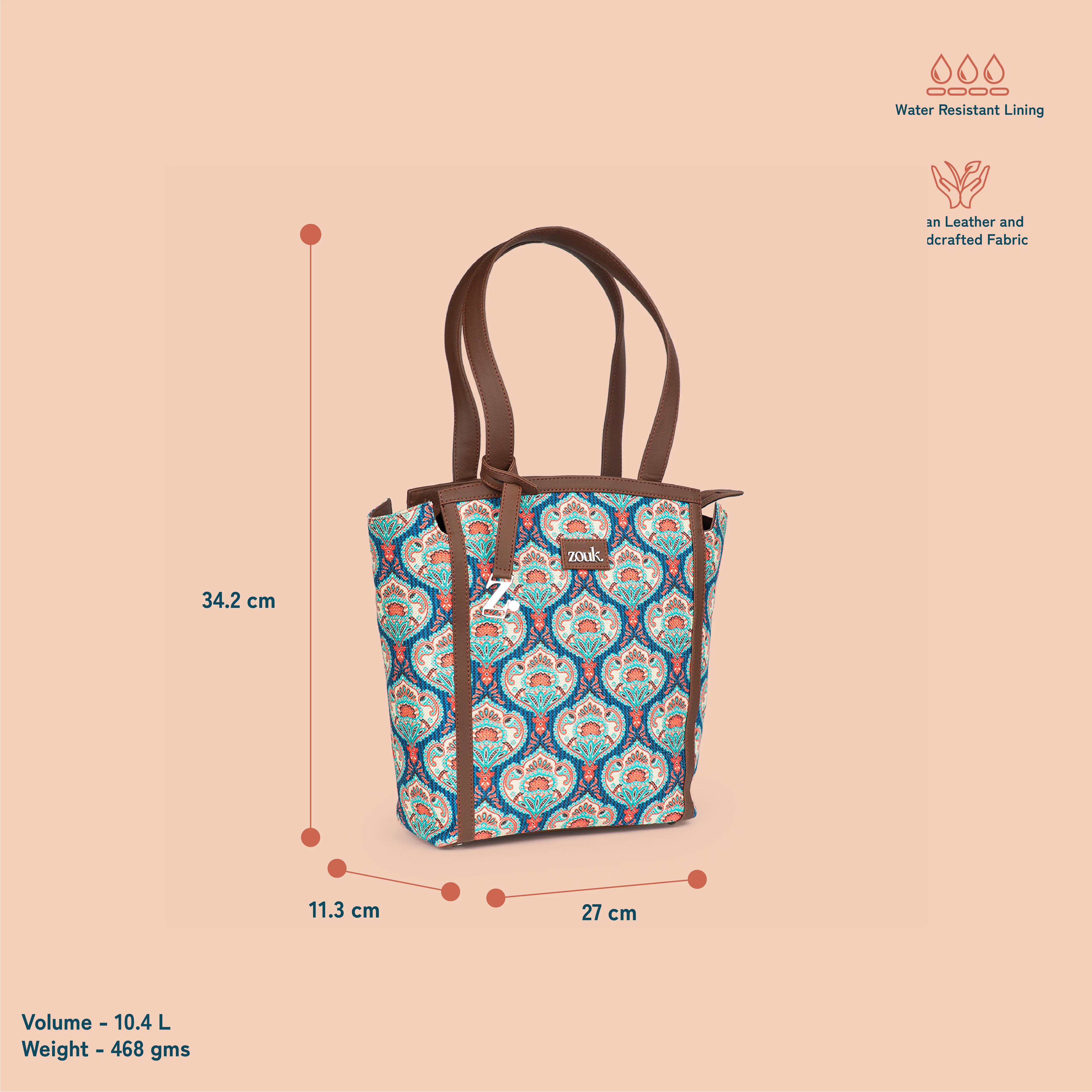 Rhea Kapoor Adira Tote Bag - Kovil Blue - Image 4