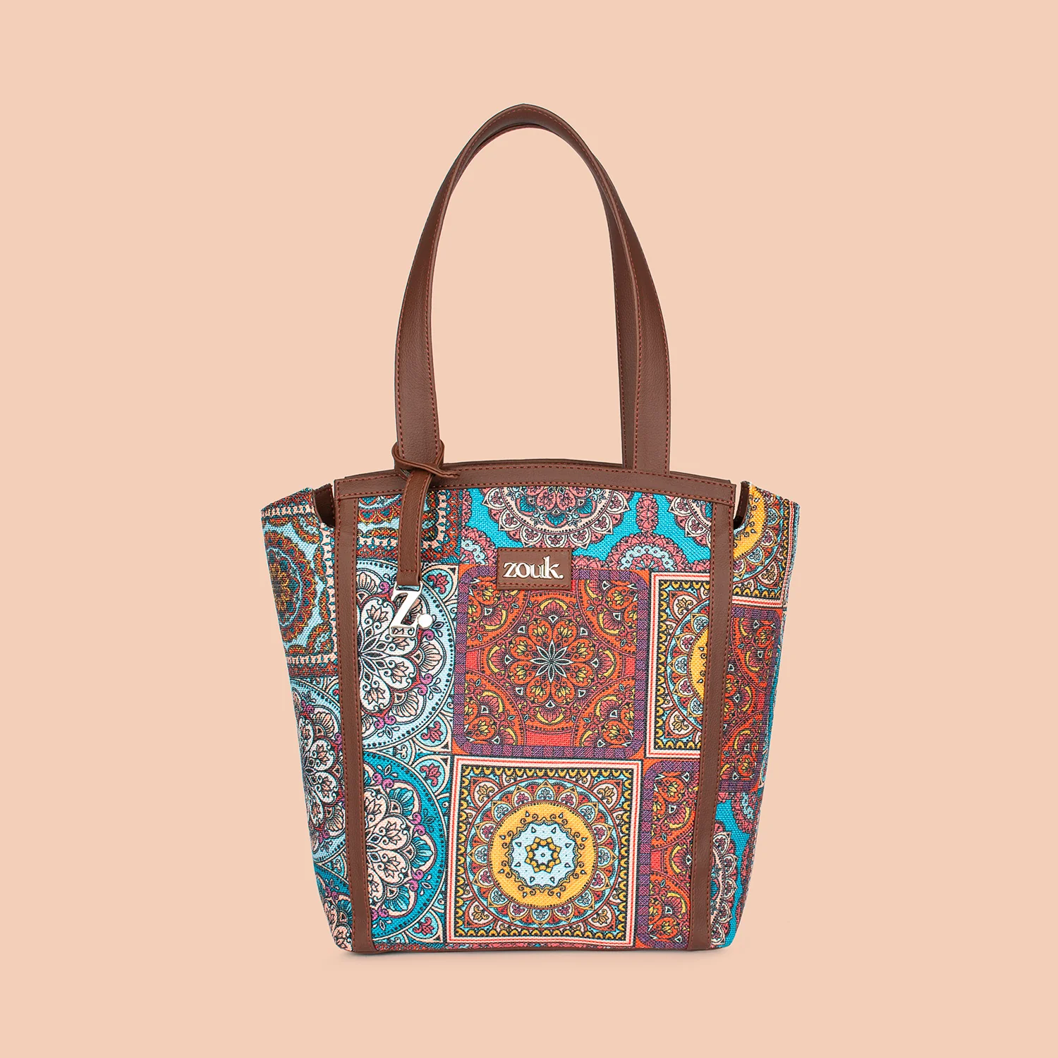 Rhea Kapoor Adira Tote Bag - Multicolor Mandala Print - Image 3