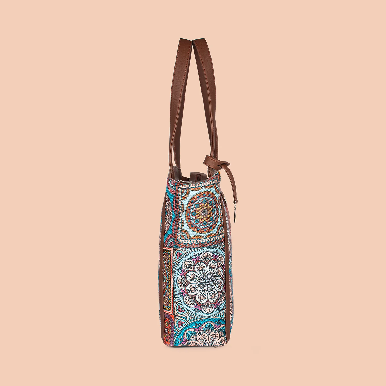 Rhea Kapoor Adira Tote Bag - Multicolor Mandala Print - Image 8