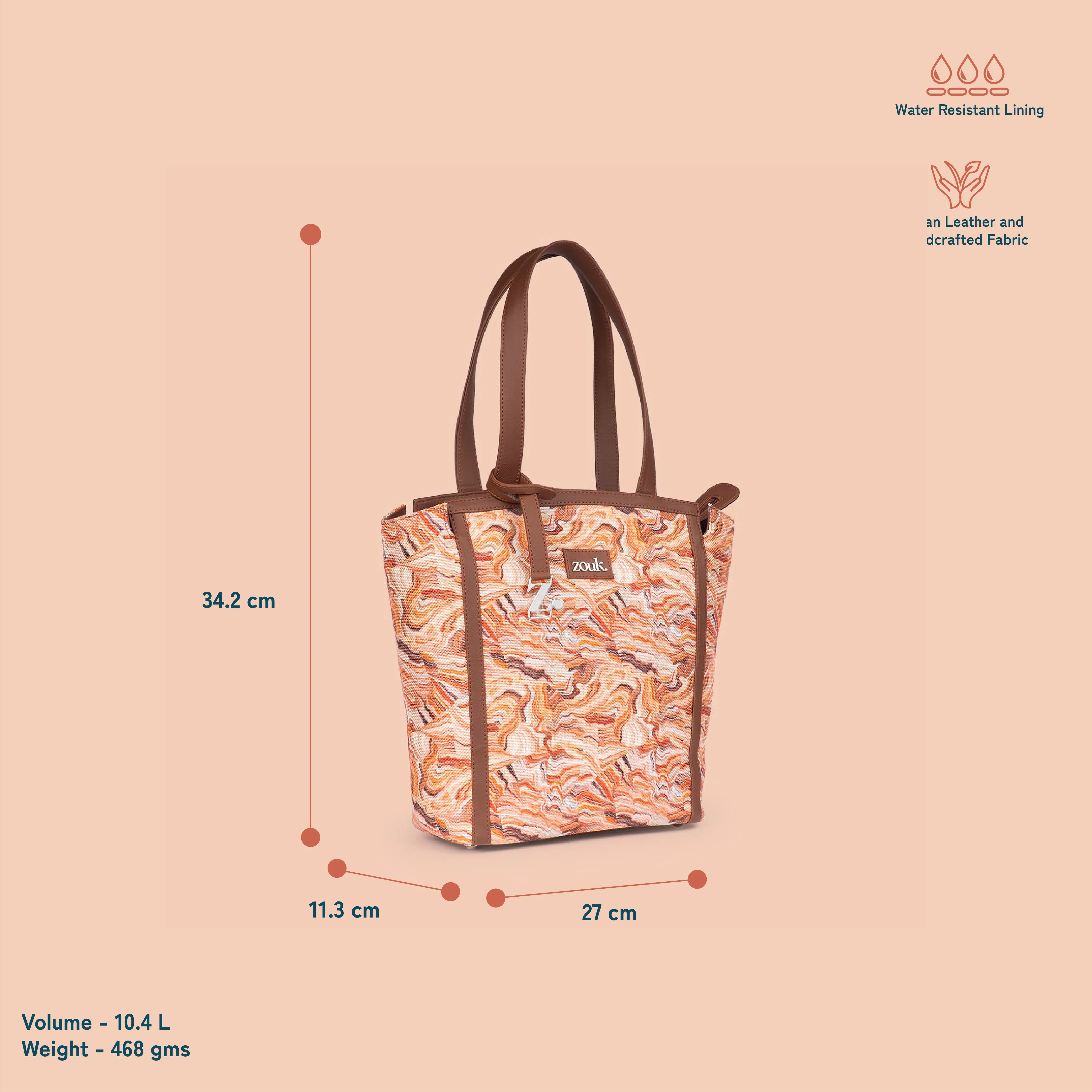 Rhea Kapoor Adira Tote Bag - Nicobar Coral - Image 4