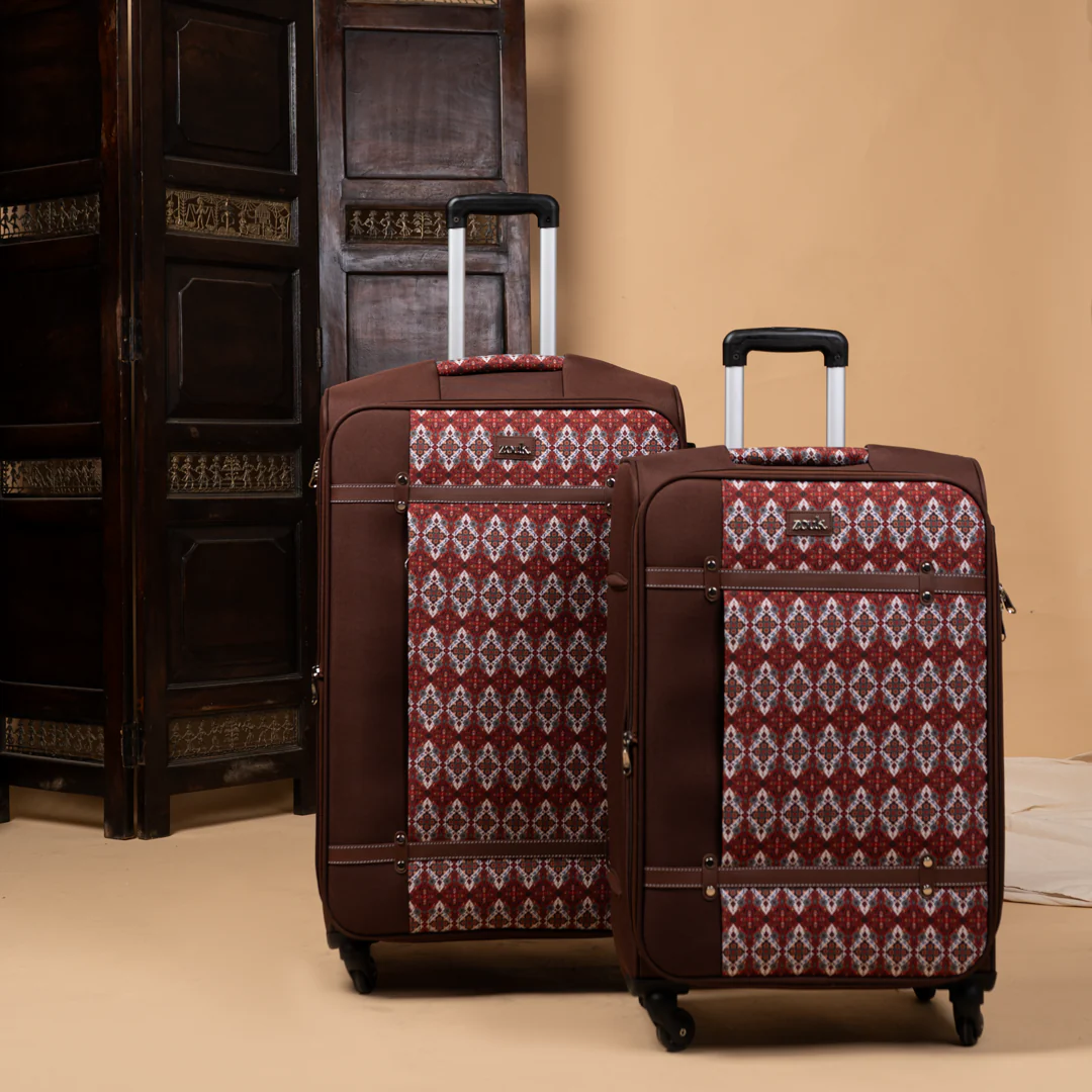 Agra Durrie Saira Trolley Bag Combo (Medium & Large) - Image 9