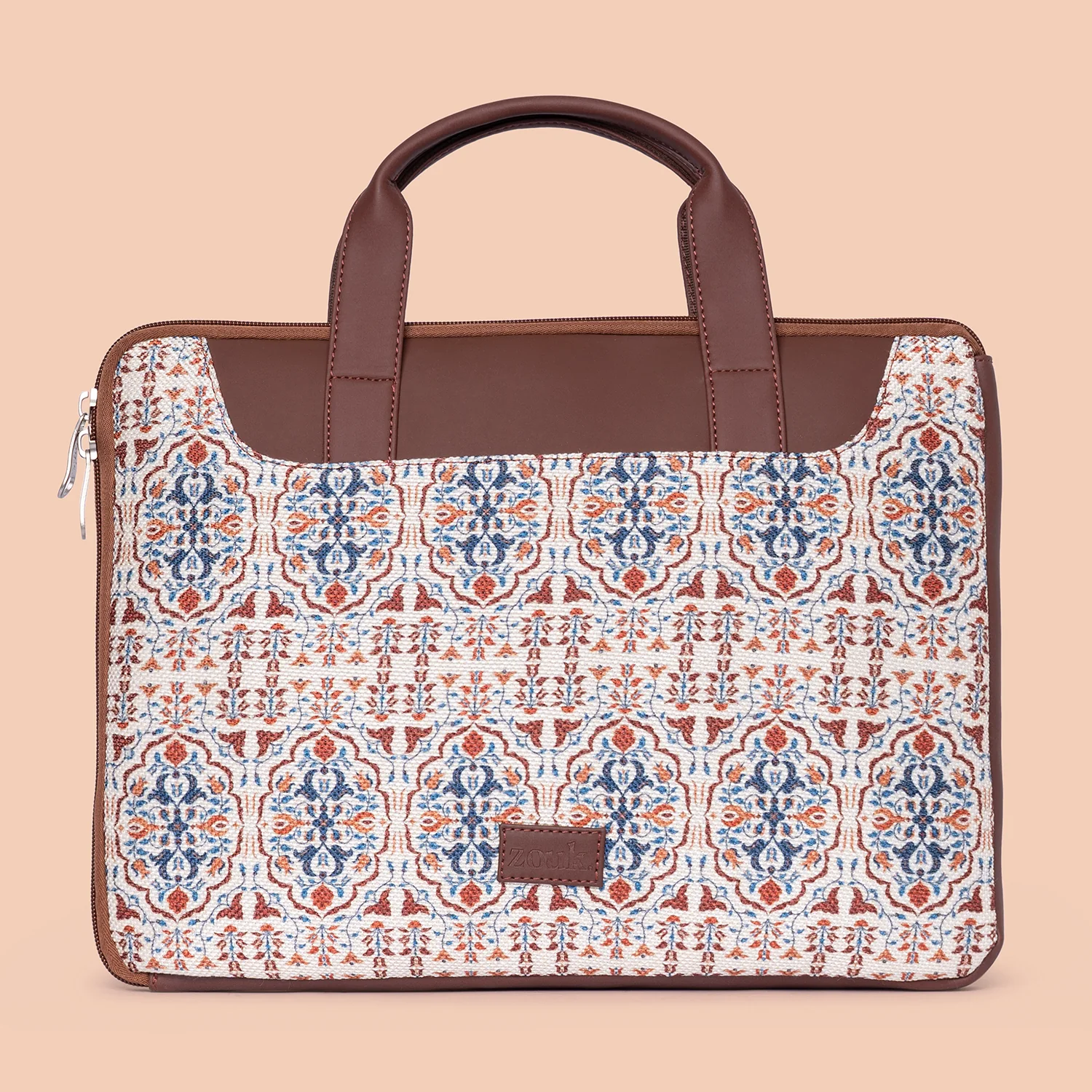Agra Floral L-Zippered Laptop Sleeve - Image 2
