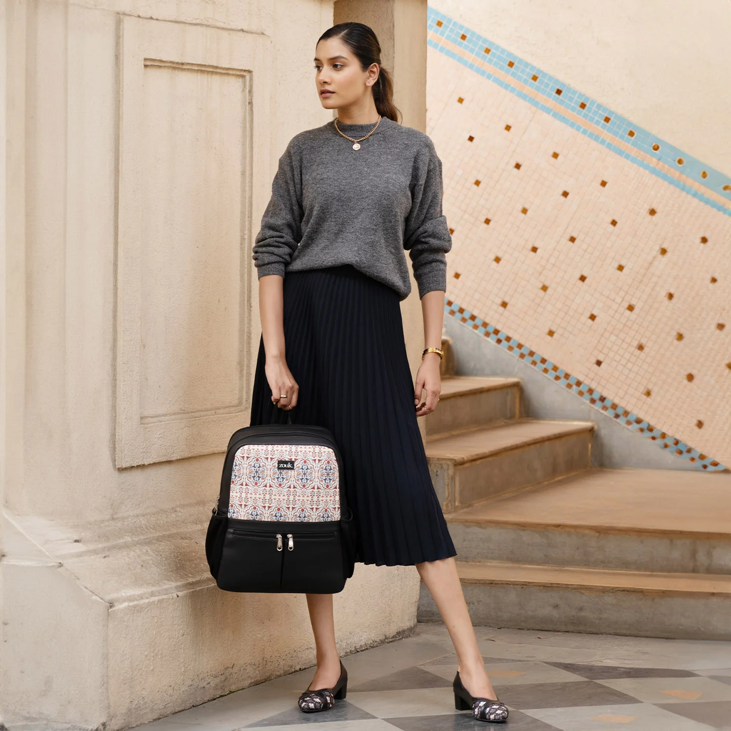 Agra Floral Office Backpack - Image 2