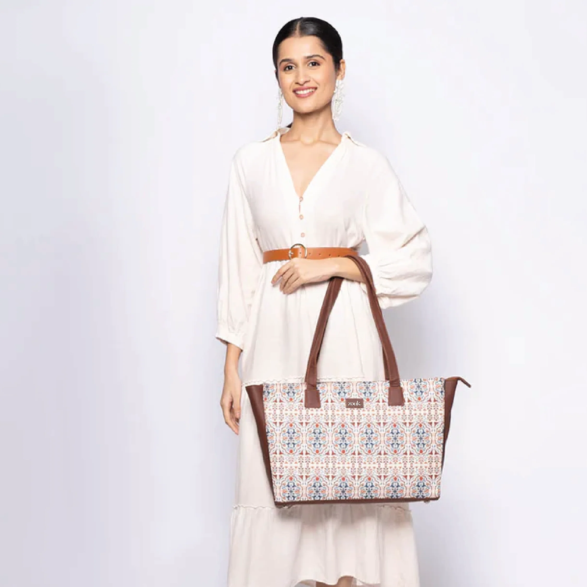 Agra Floral Office Tote Bag - Image 2