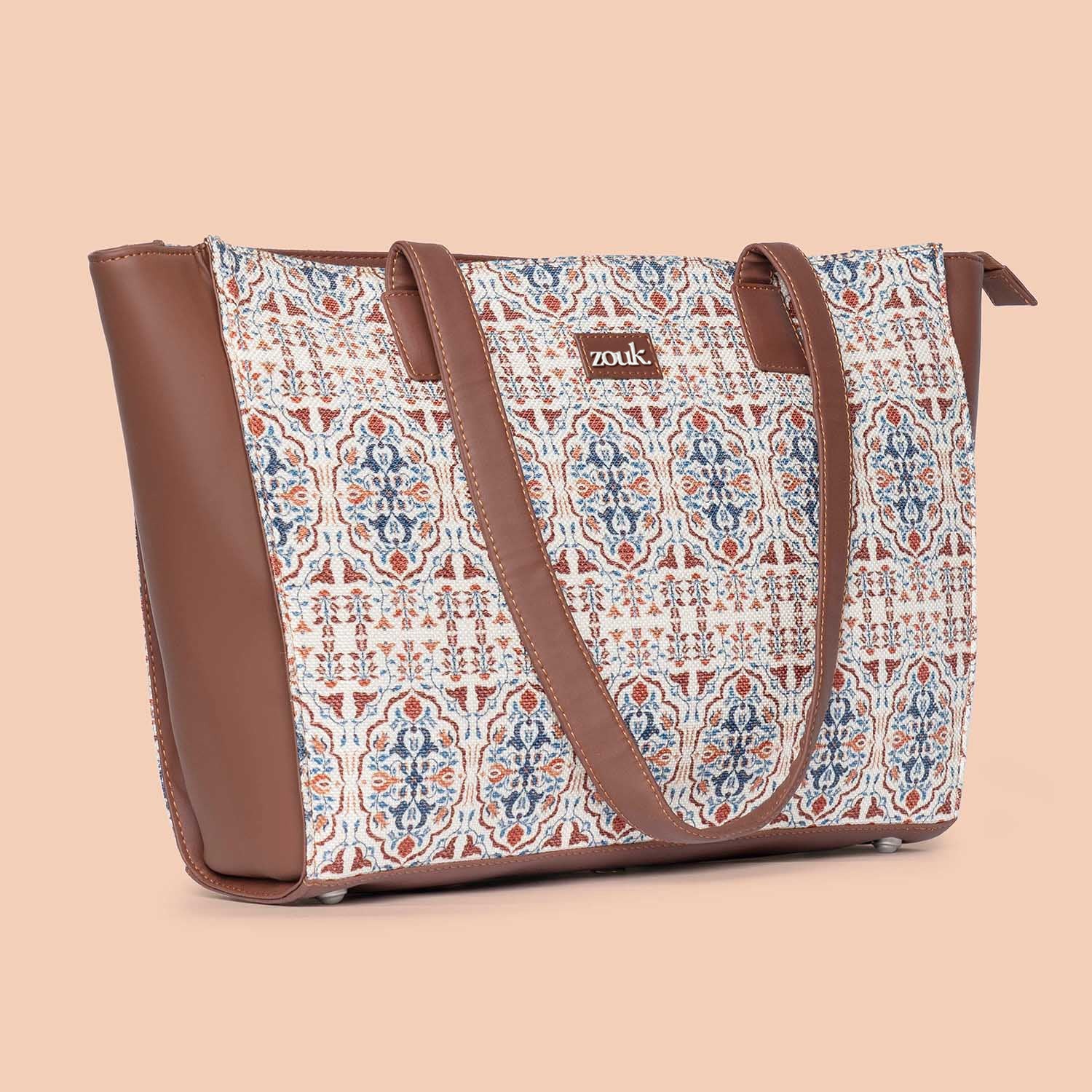 Agra Floral Office Tote Bag - Image 4