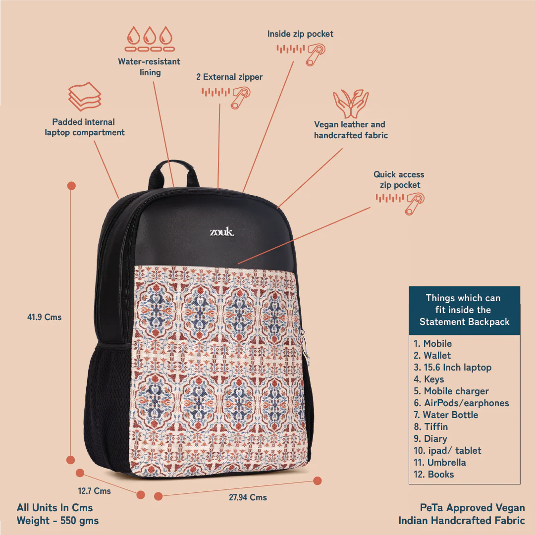 Agra Floral Statement Backpack - Image 4