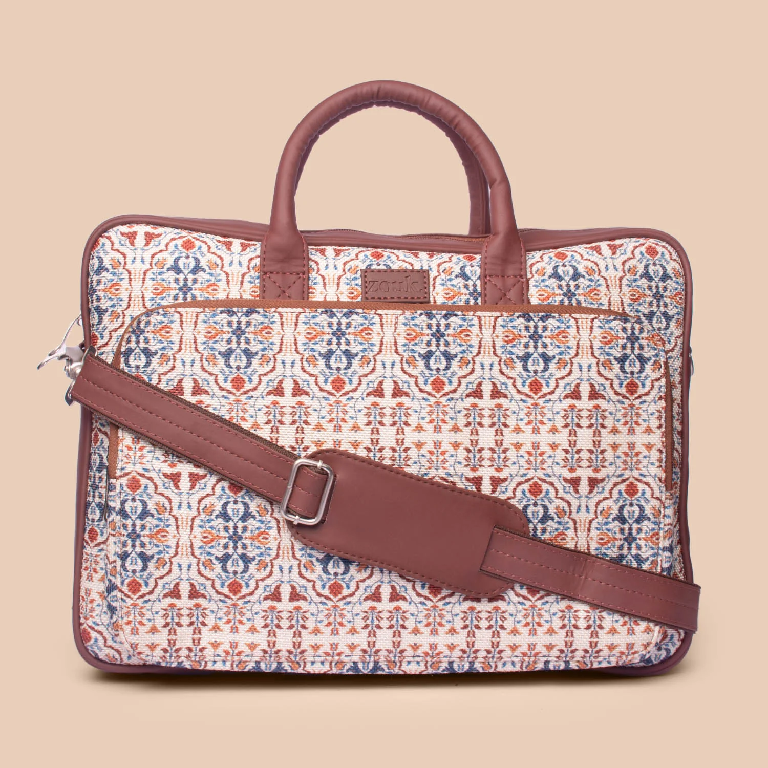 Agra Floral Unisex Laptop Bag - Image 2