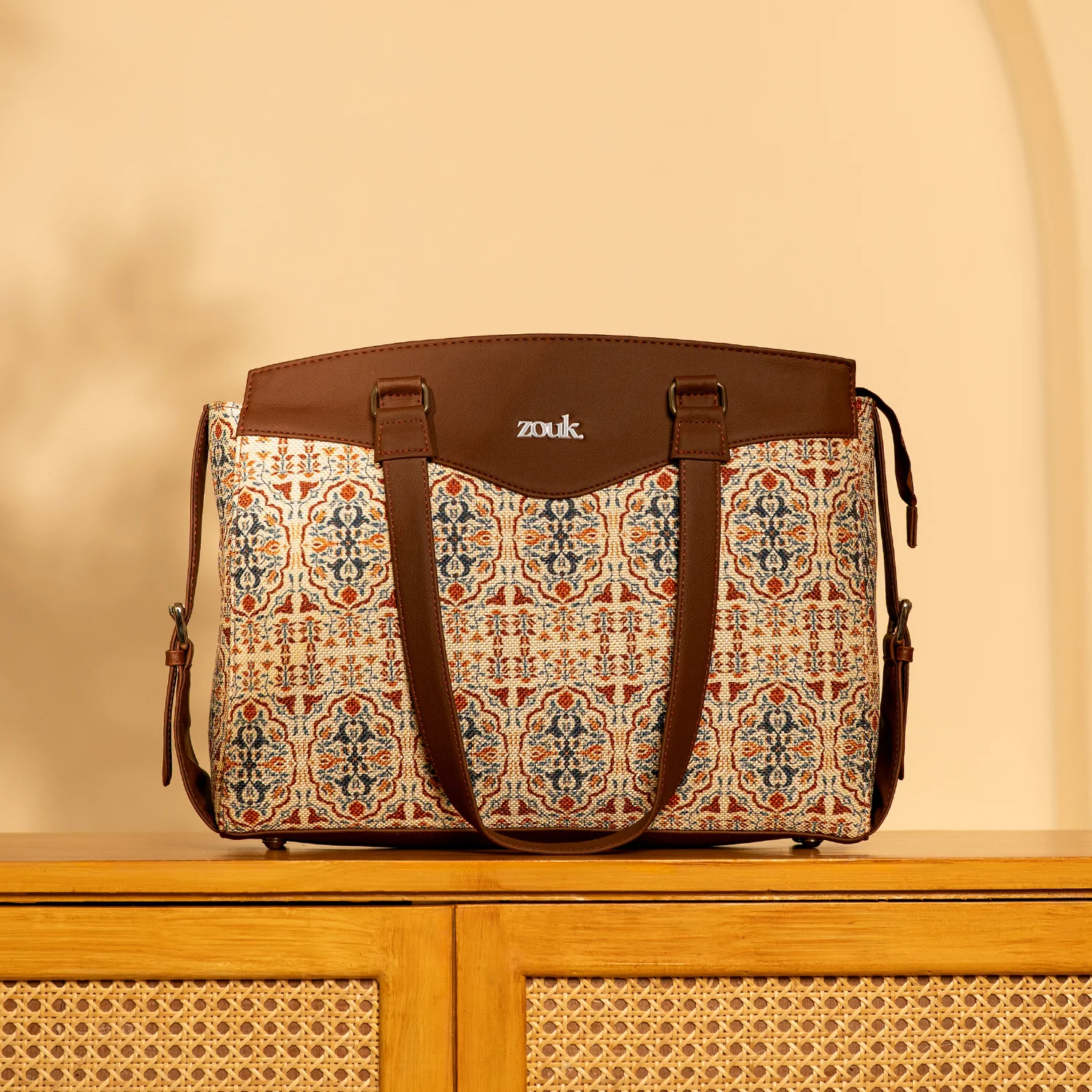 Agra Floral Women's Work Bag Brown