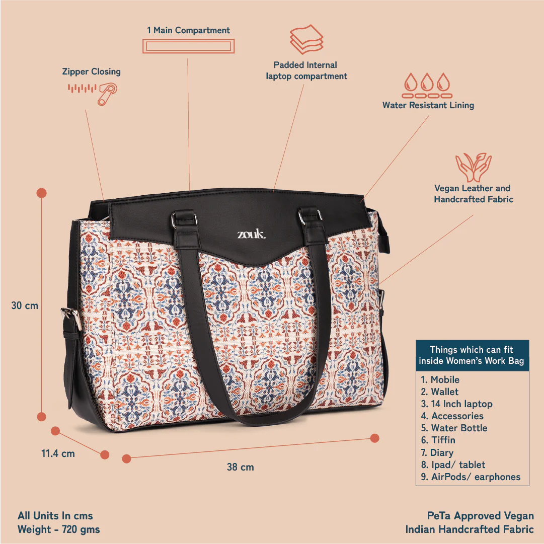 Qutub Stripes Women's Work Bag - Image 5