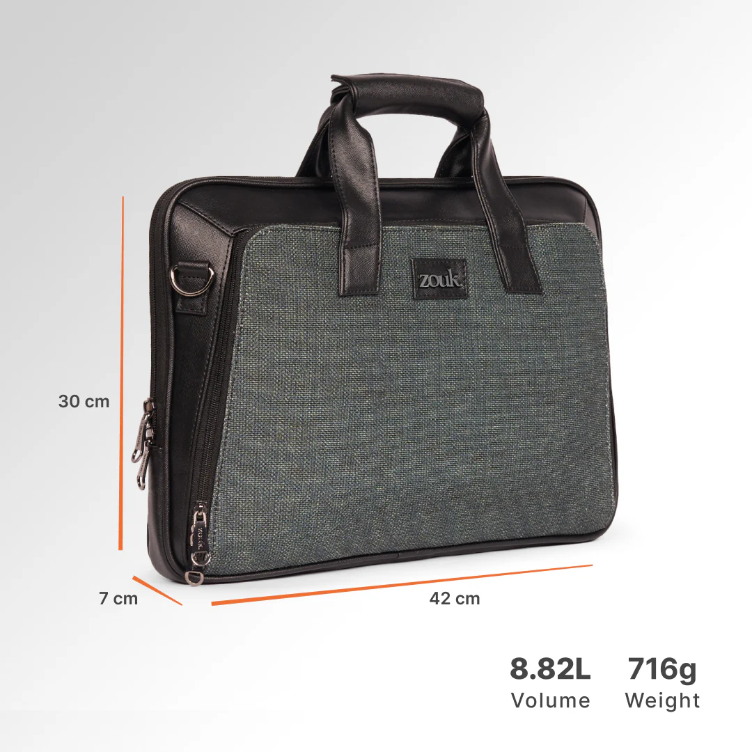 Ajmer Haze Executive Laptop Bag (Black) - Image 4