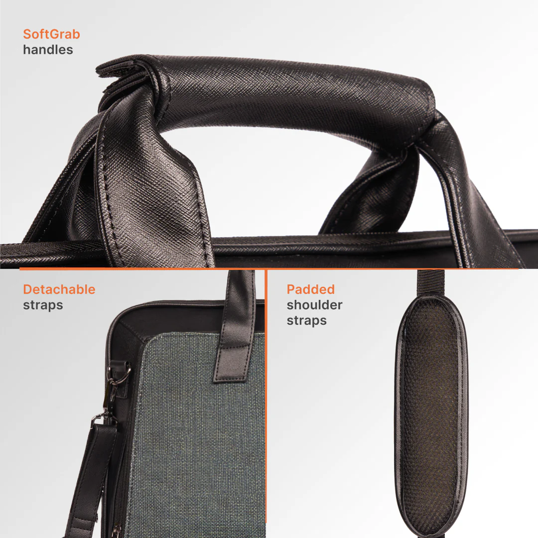 Ajmer Haze Executive Laptop Bag (Black) - Image 5