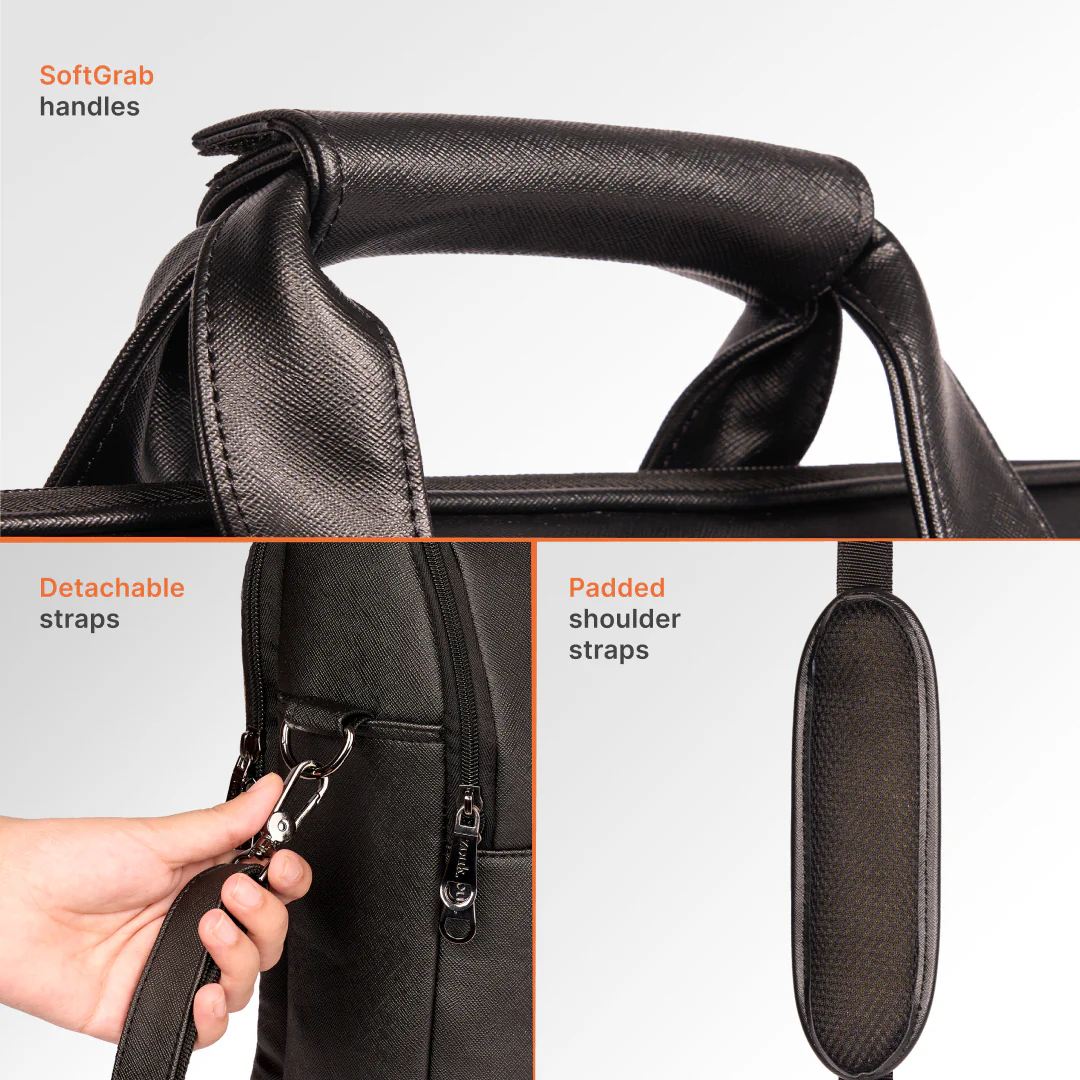 Ajmer Haze Office Laptop Bag (Black) - Image 5