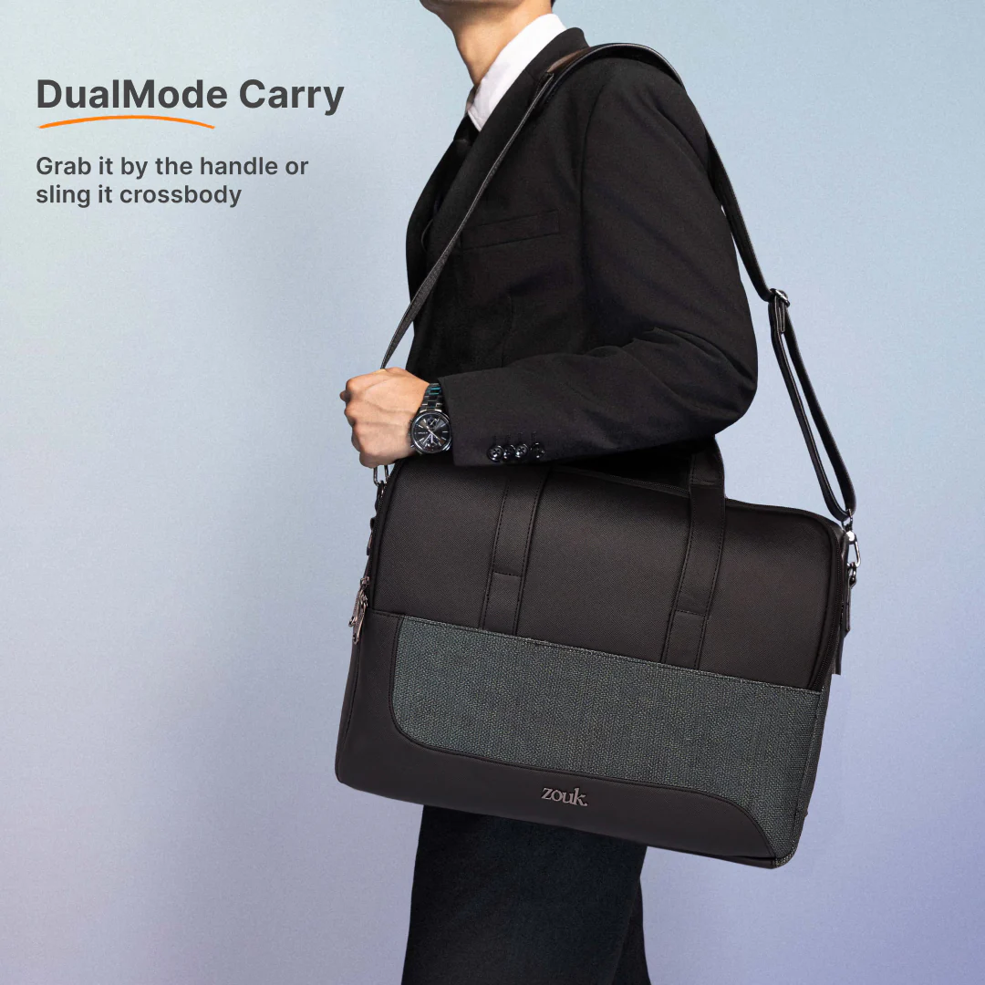 Ajmer Haze Office Laptop Bag (Black) - Image 6