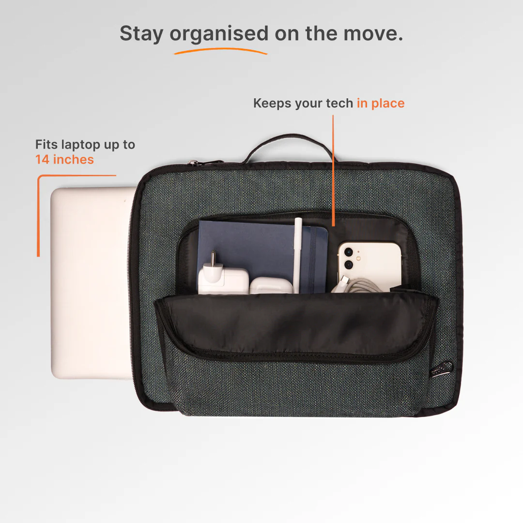 Ajmer Haze Urban Laptop Sleeve - 14inch (Black) - Image 7