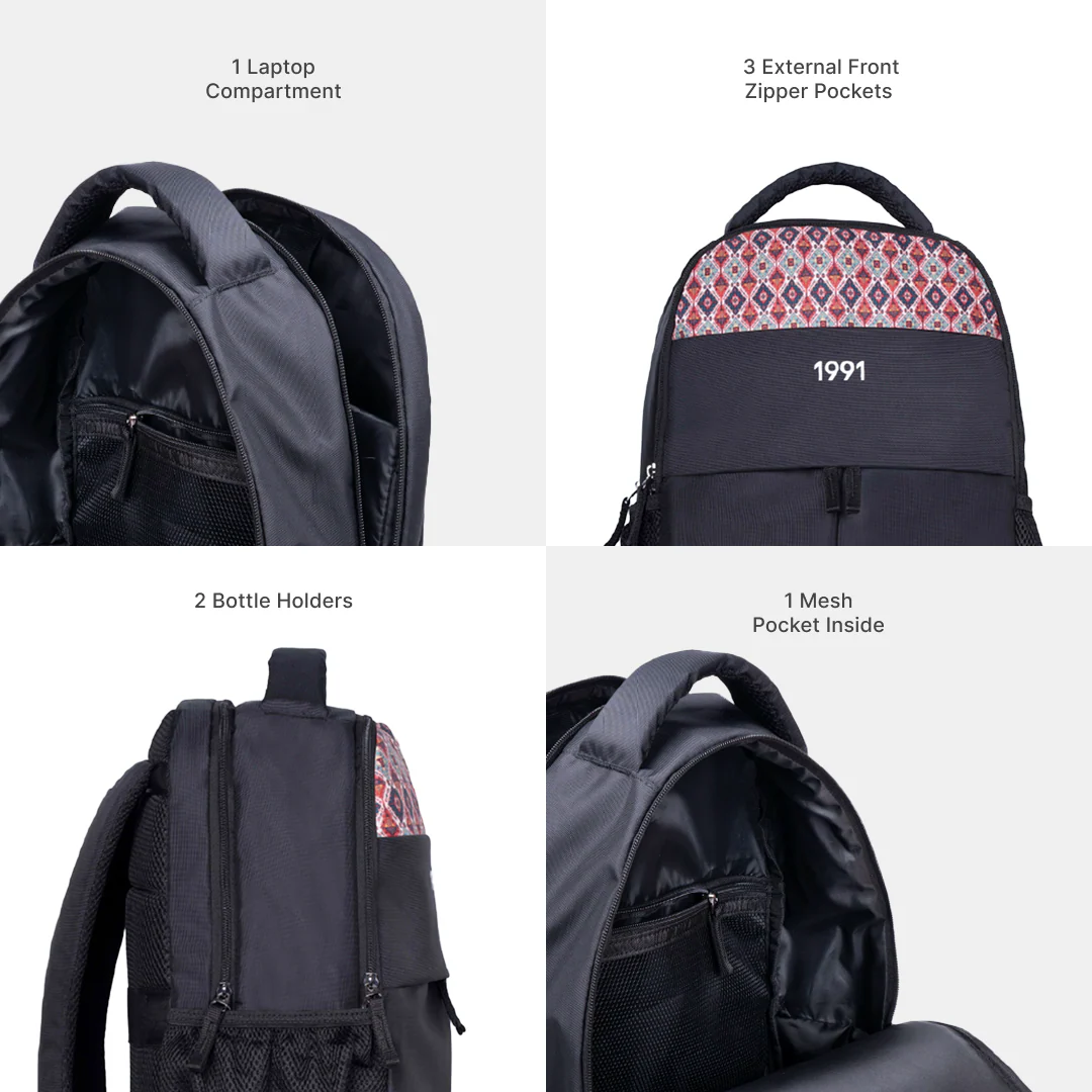 Ajrakh Kami Classic Backpack - 1991 by Zouk - Image 5