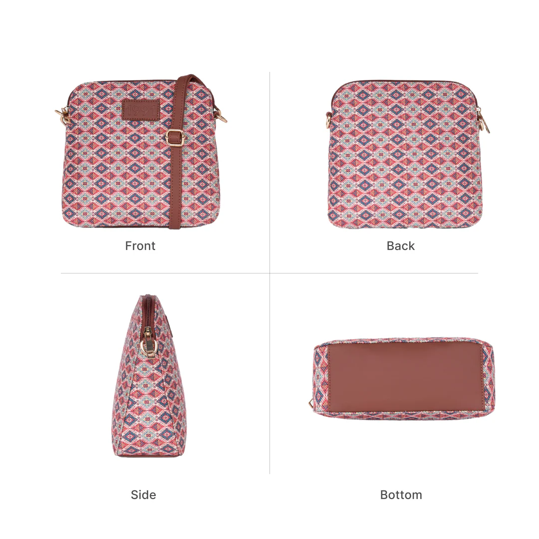 Ajrakh Kami Regular Sling Bag - 1991 by Zouk - Image 3