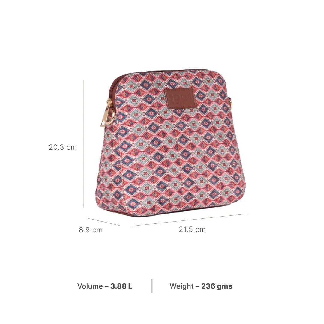 Ajrakh Kami Regular Sling Bag - 1991 by Zouk - Image 4