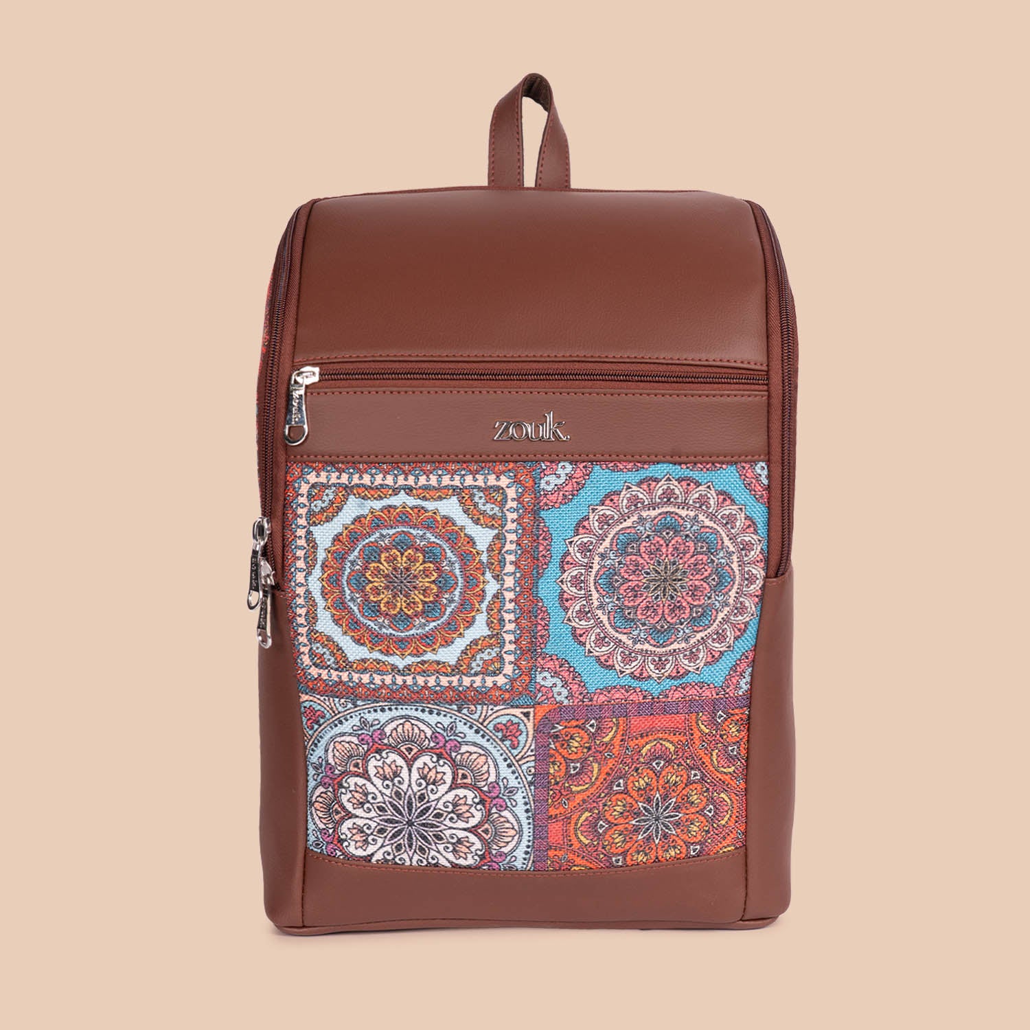 Amalia Backpack (Large) - Multicolor Mandala Print - Image 2