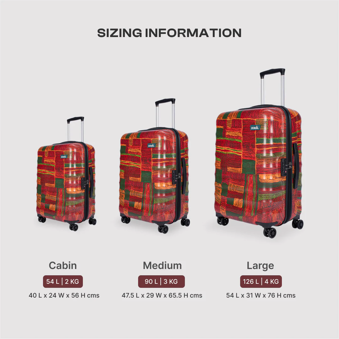 Amorah Trolley Bag Indus Lattice Red - Image 9
