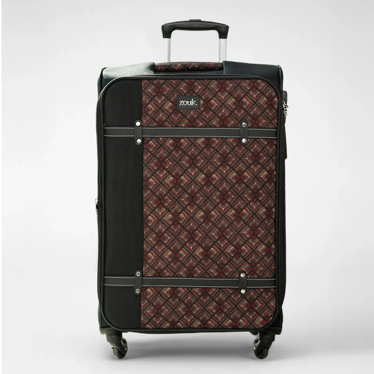 Amritsar Phulkari Saira Trolley Bag - Black (Medium)