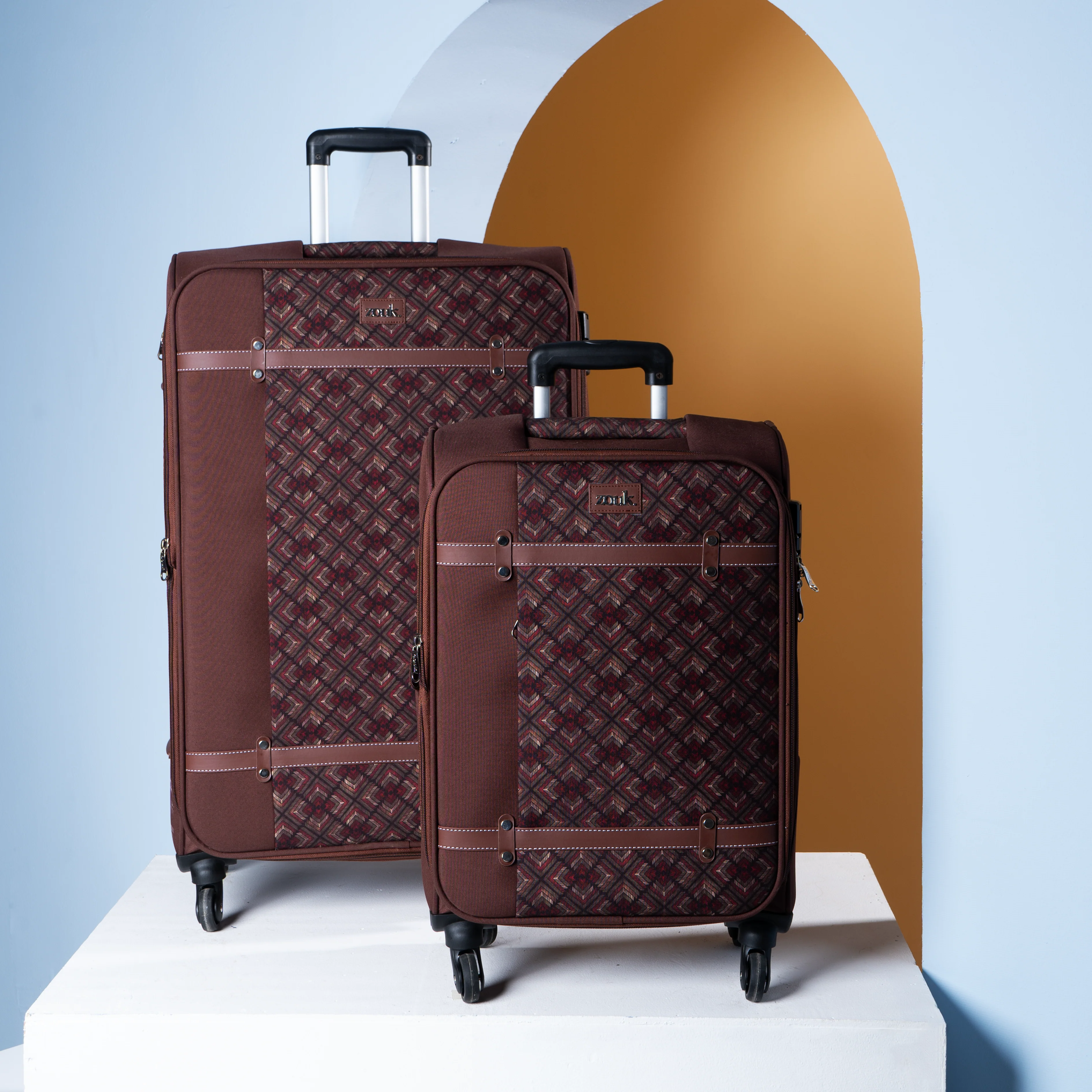 Amritsar Phulkari Saira Trolley Bag Combo (Cabin & Large) - Image 2