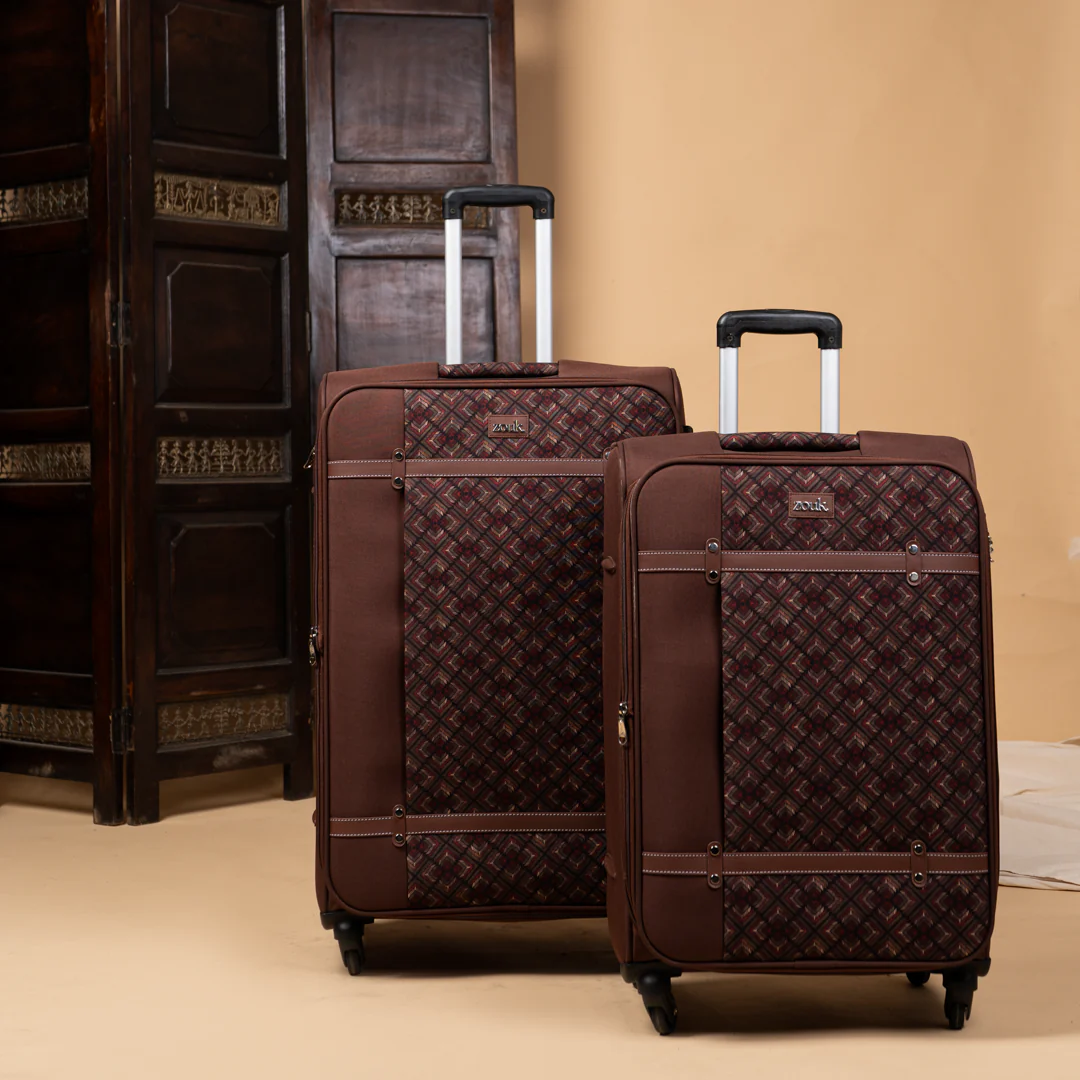 Amritsar Phulkari Saira Trolley Bag Combo (Medium & Large) - Image 8