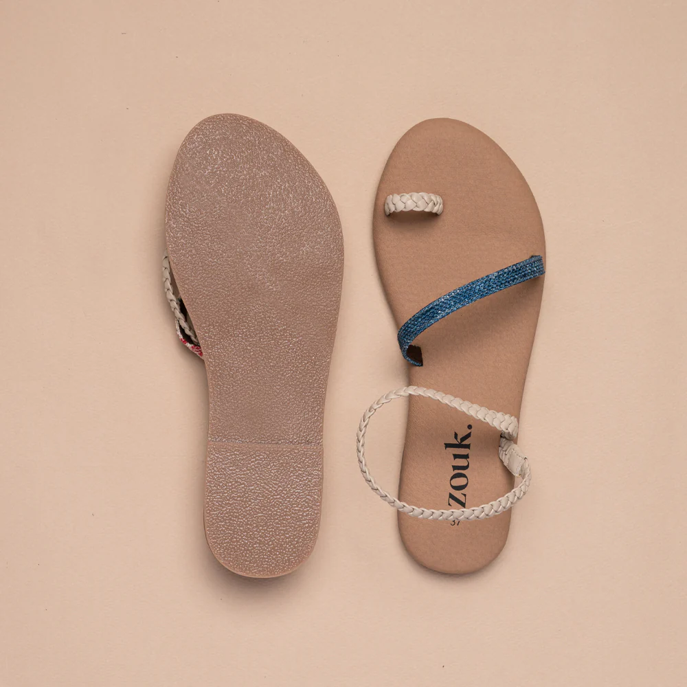 Andaman Marine Cream Braided Sandal - Image 2