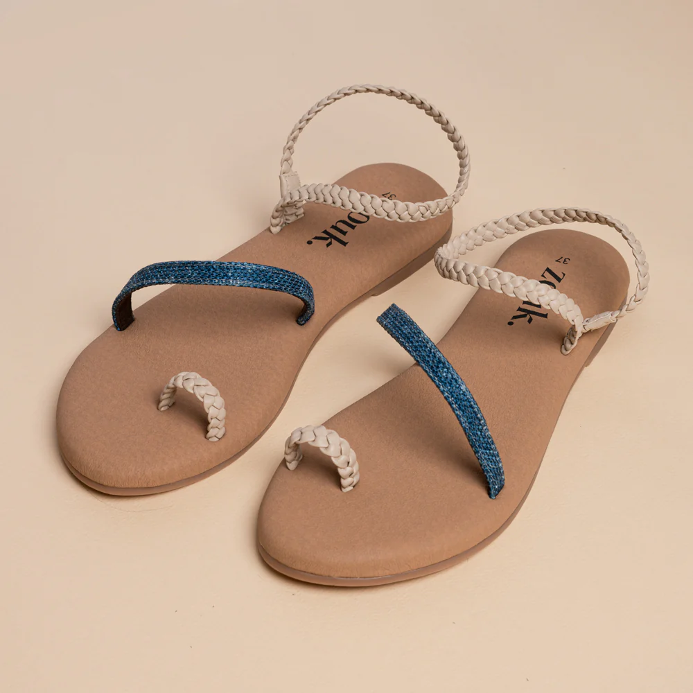 Andaman Marine Cream Braided Sandal - Image 5