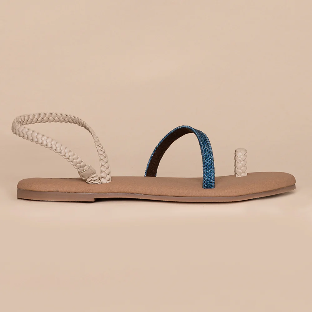 Andaman Marine Cream Braided Sandal - Image 7