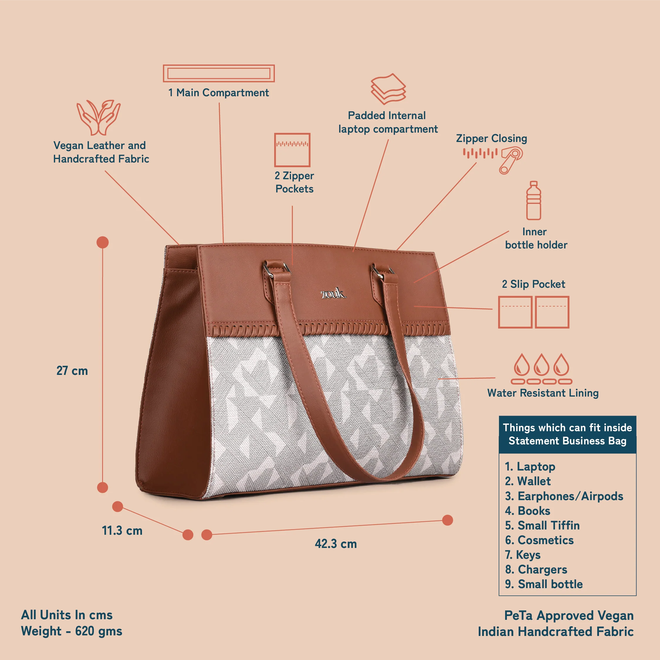 Aravalli Abstract Statement Business Bag - Image 5