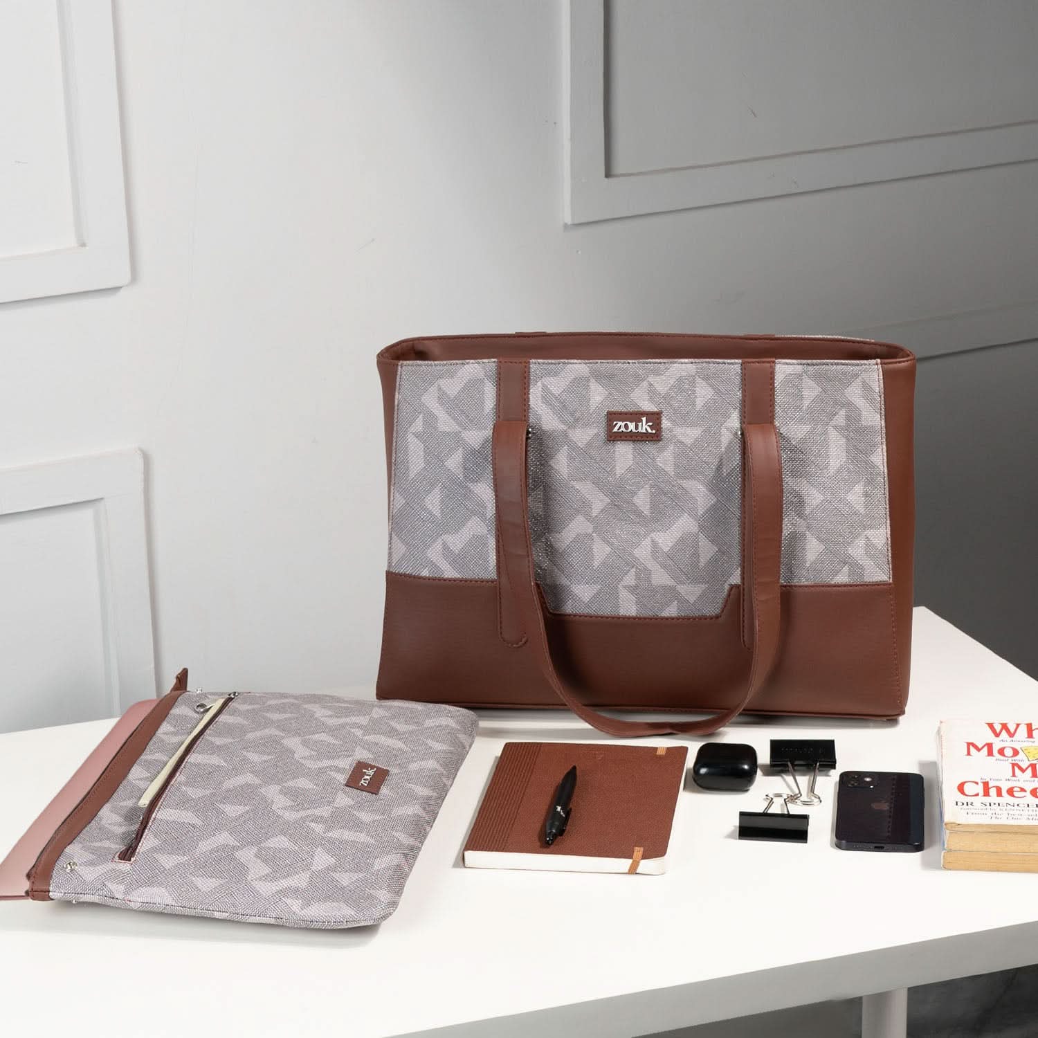 Zouk Aravalli Abstract Maya Multitasker ToteĀ Bag - Image 2