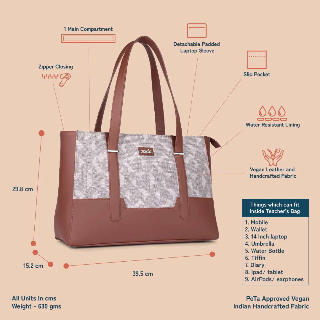 Zouk Aravalli Abstract Maya Multitasker ToteĀ Bag - Image 6