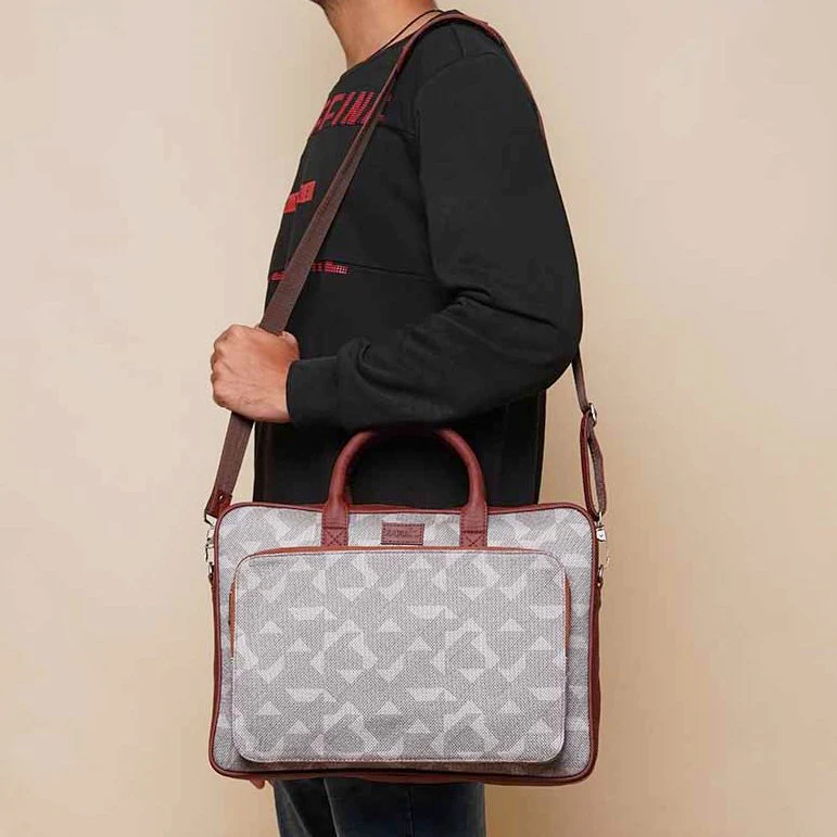Aravalli Abstract Unisex Laptop Bag - Image 8