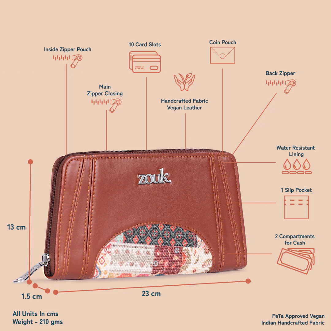 Arika Zipper Wallet - Kutch Gamthi - Image 4