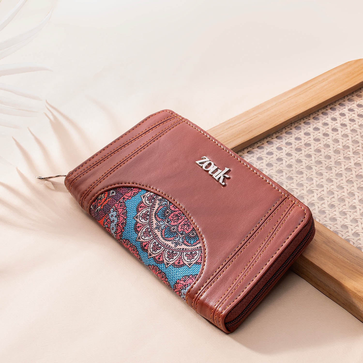 Arika Zipper Wallet - Multicolor Mandala Print - Image 2