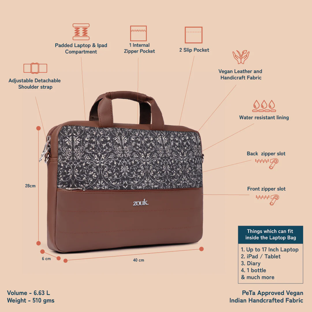 Arin Laptop Bag - Lattice Lace - Image 6