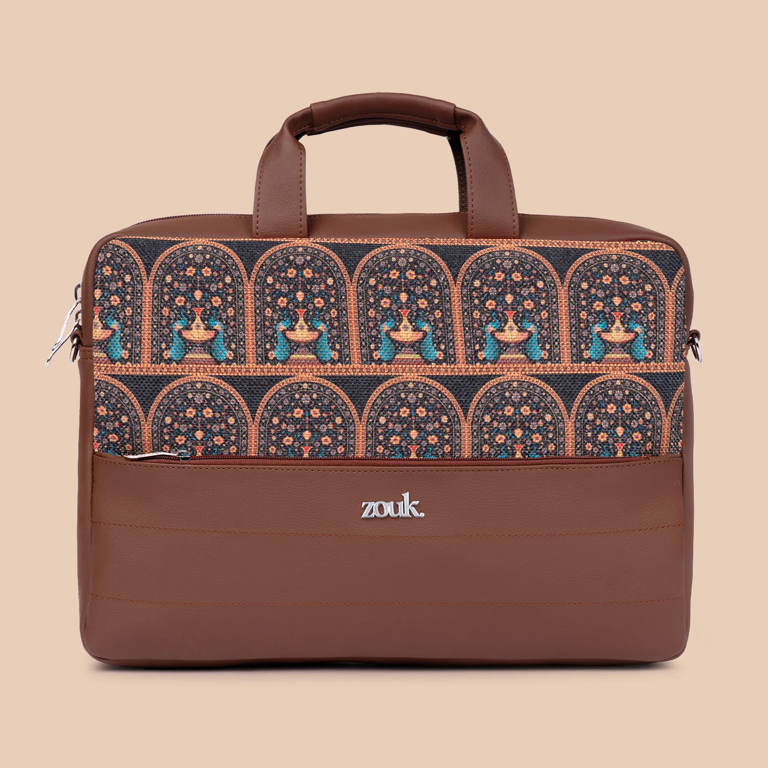 Arin Laptop Bag - Royal Indian Peacock Motif - Image 3