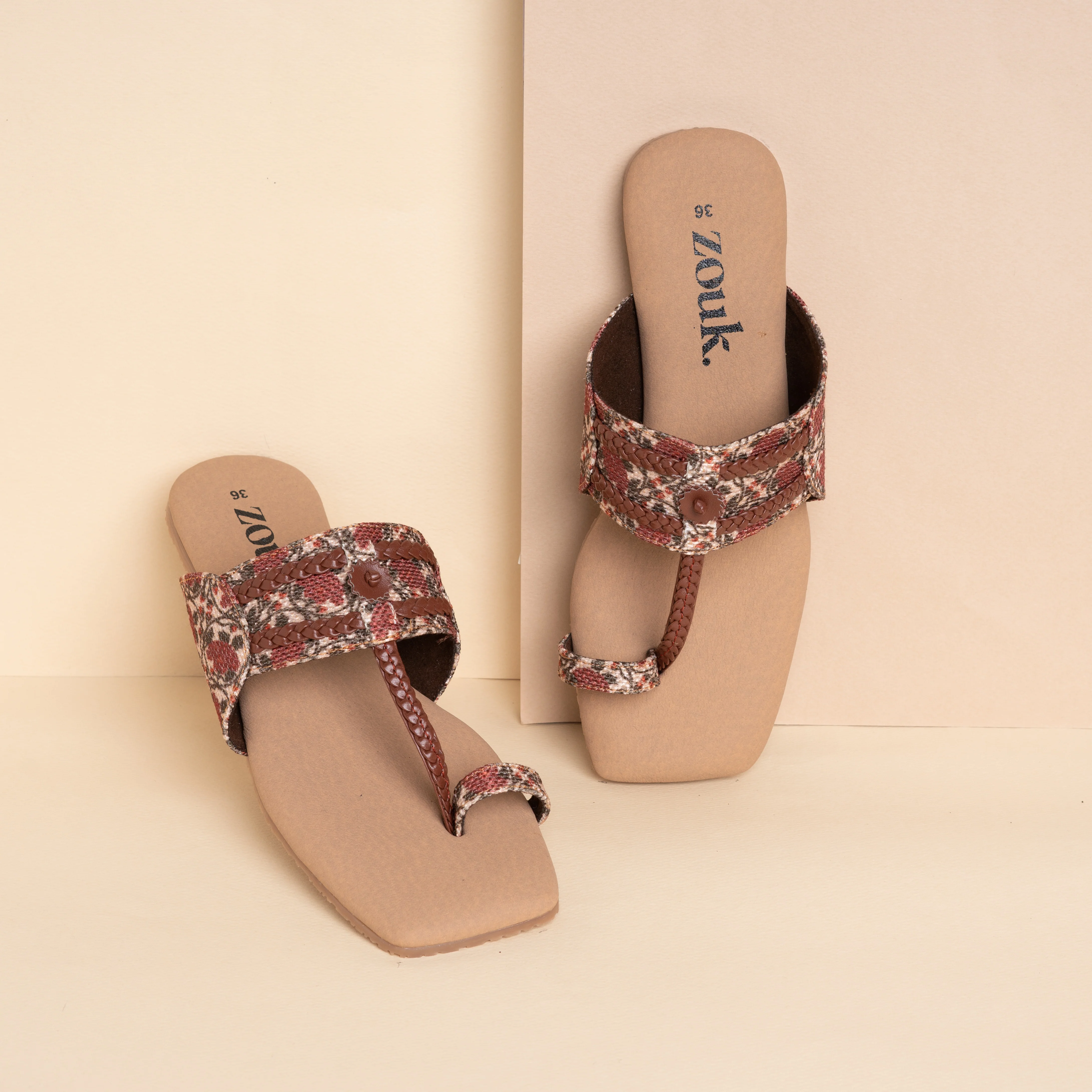 Auroville Botanica Braided Kolhapuri Chappal