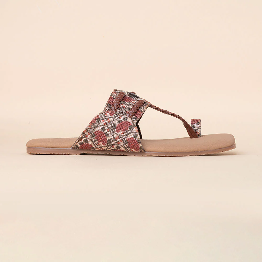 Auroville Botanica Braided Kolhapuri Chappal - Image 10
