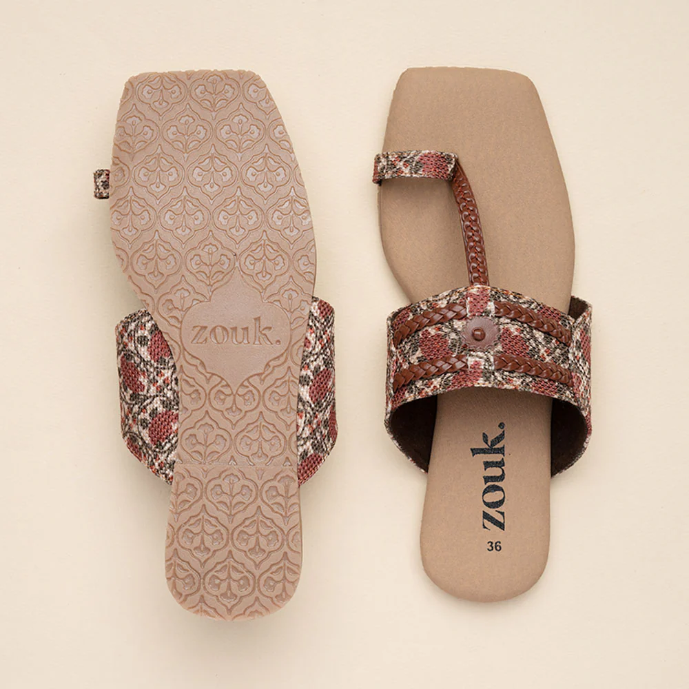 Auroville Botanica Braided Kolhapuri Chappal - Image 2