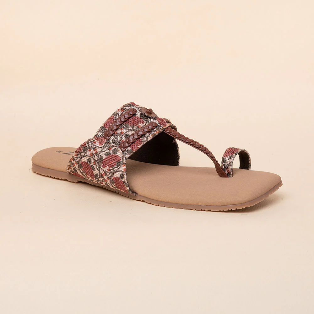 Auroville Botanica Braided Kolhapuri Chappal - Image 8