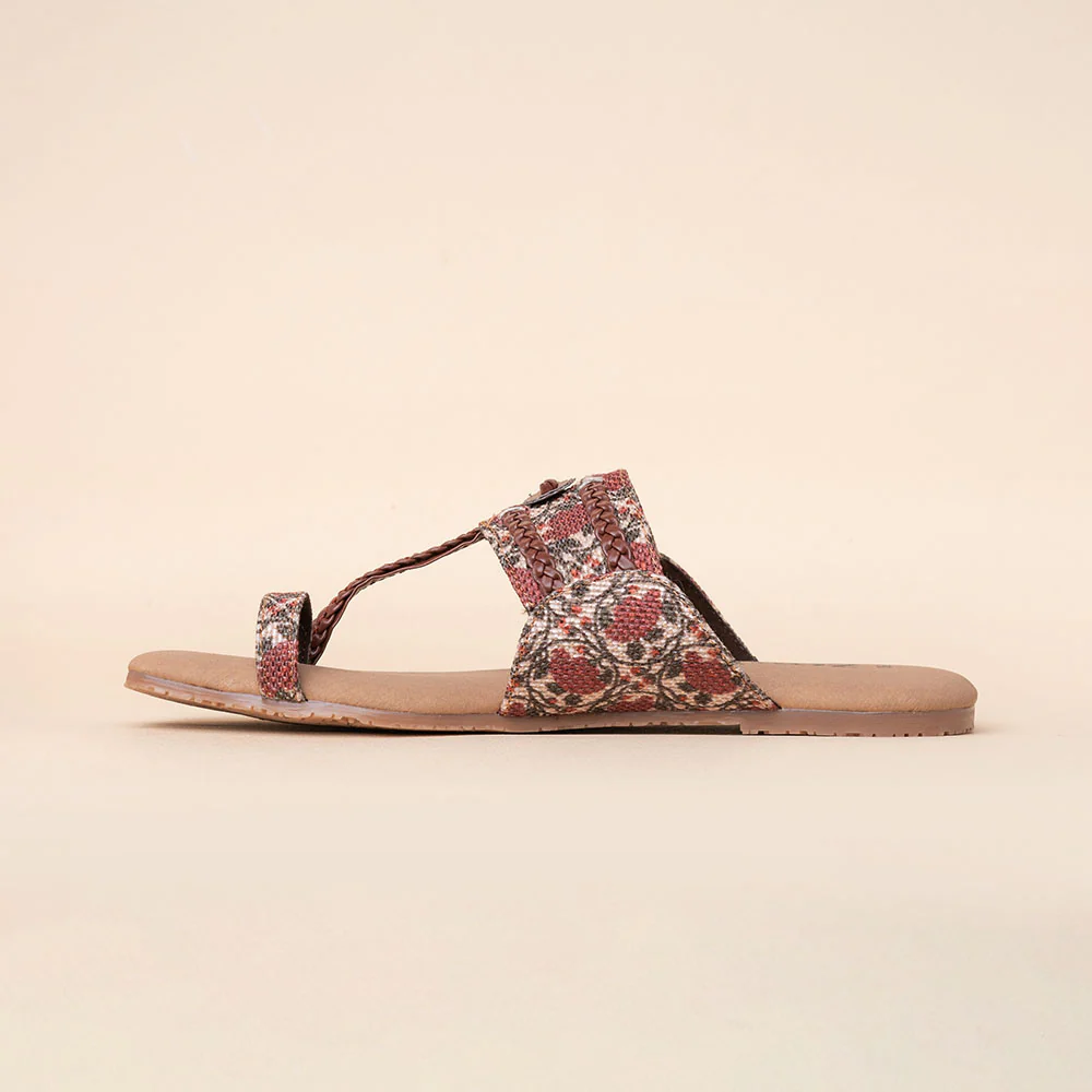 Auroville Botanica Braided Kolhapuri Chappal - Image 9