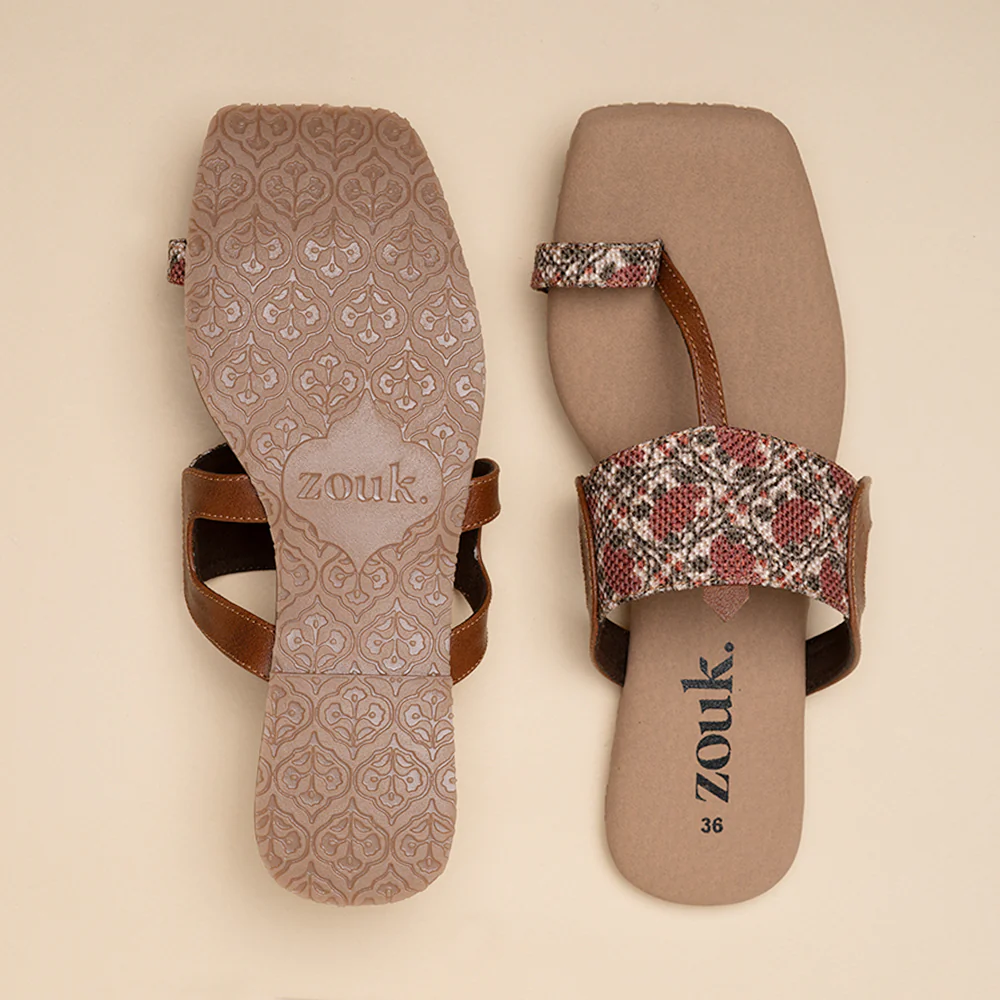 Auroville Botanica One Toe Kolhapuri Chappal - Image 2
