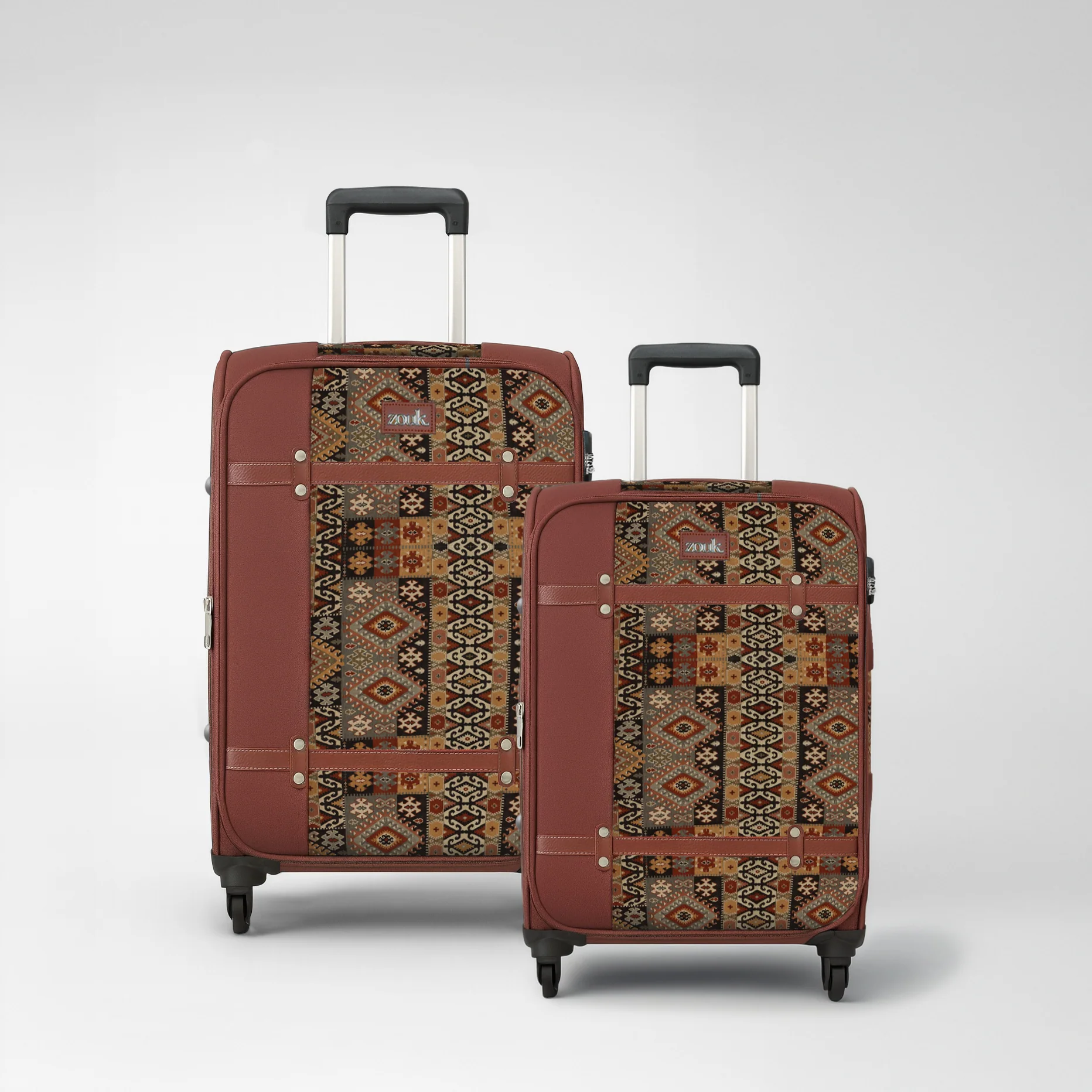 Banaras Elegance Saira Trolley Bag Combo (Cabin & Medium)